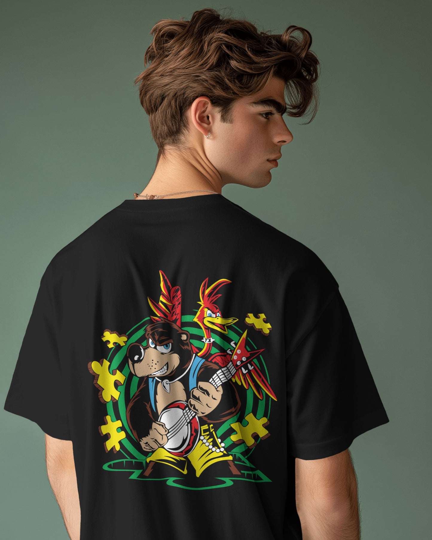 Oversized Unisex T-Shirts Banjo Bear