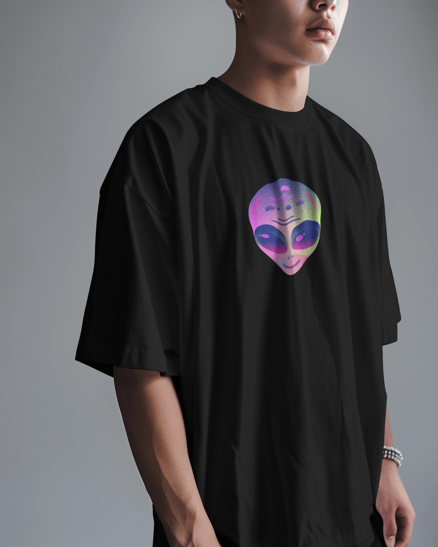 Oversized Men T-Shirts Cosmic Dreamscape