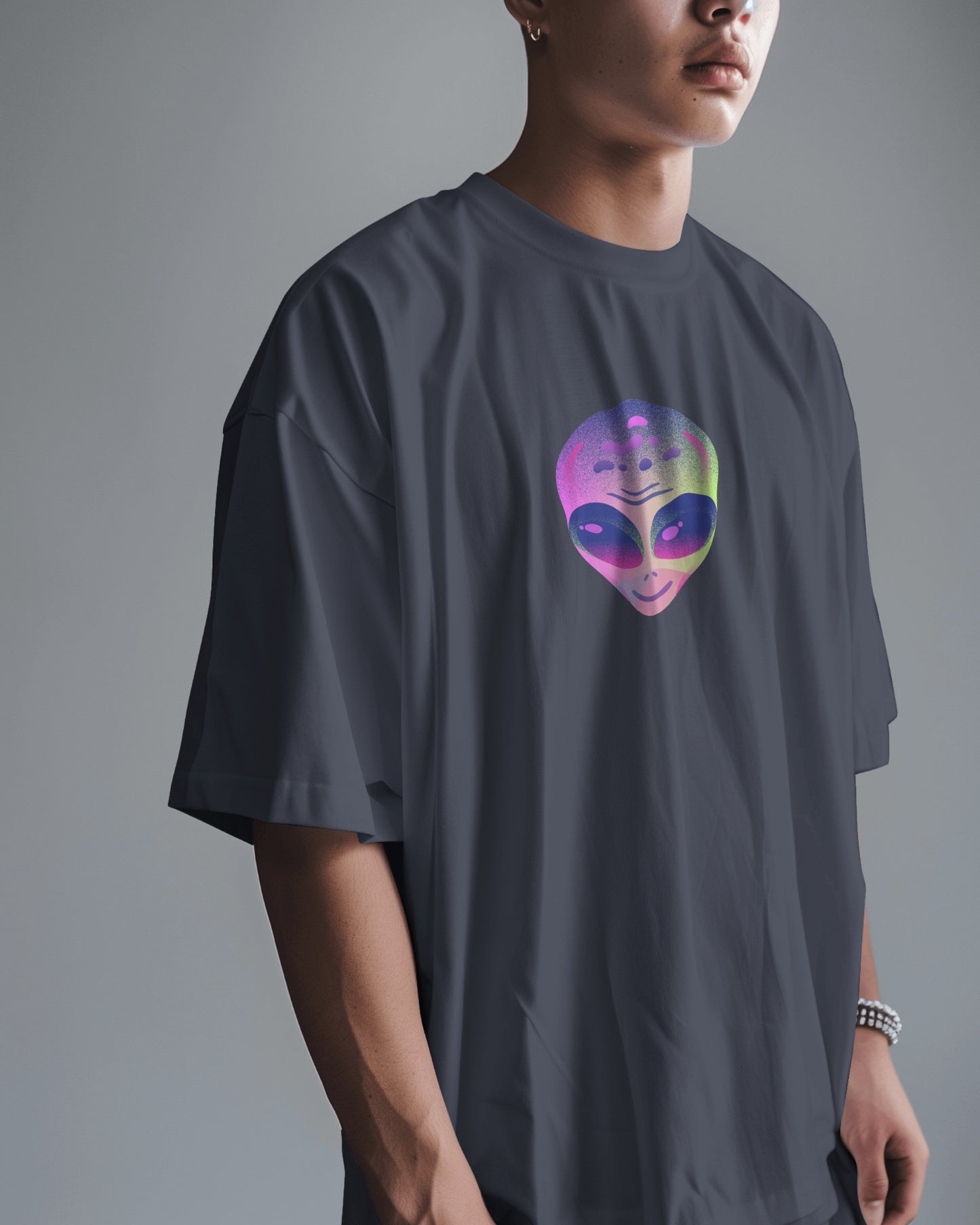 Oversized Men T-Shirts Cosmic Dreamscape