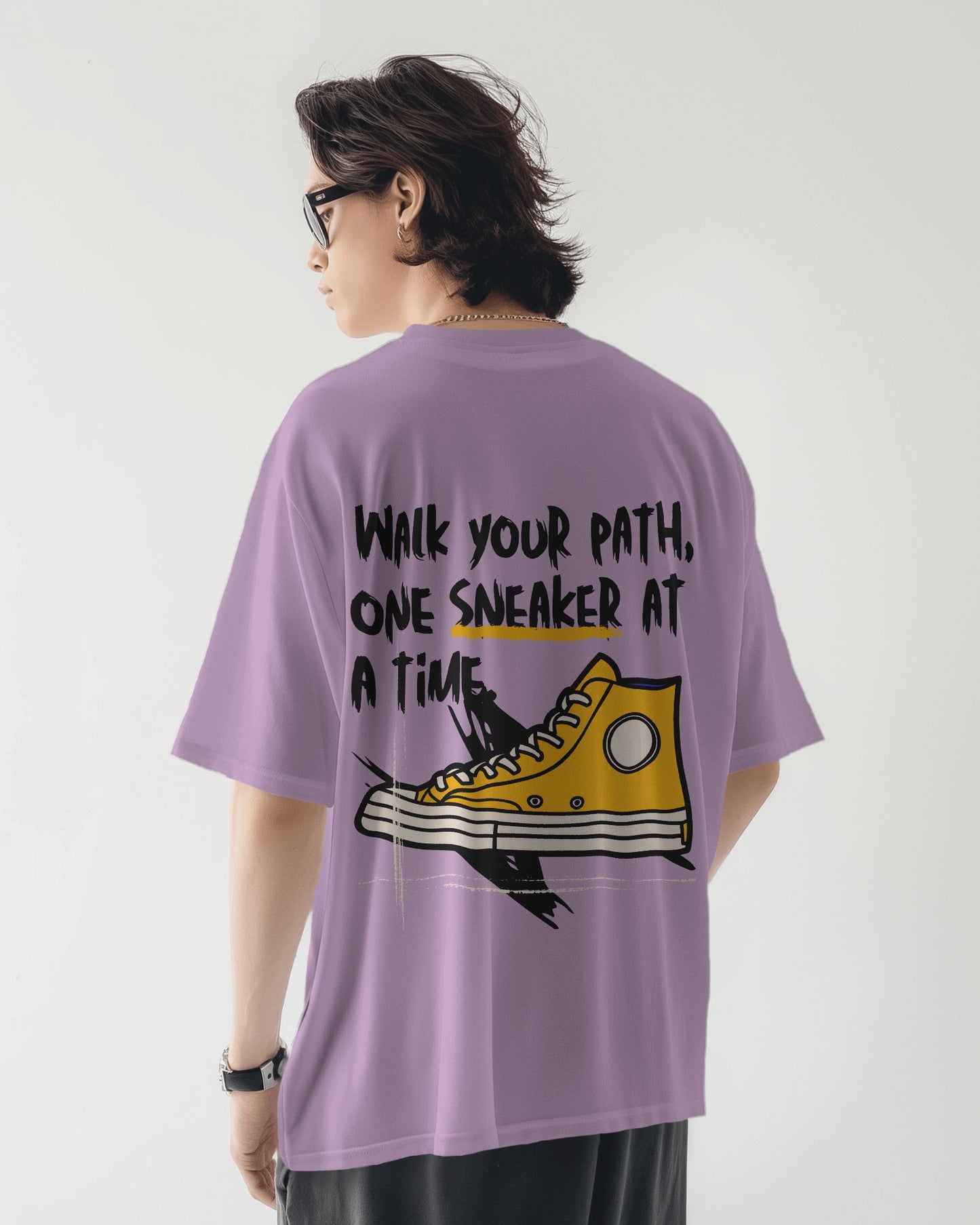 Oversized Men T-Shirts One Sneaker at a Time