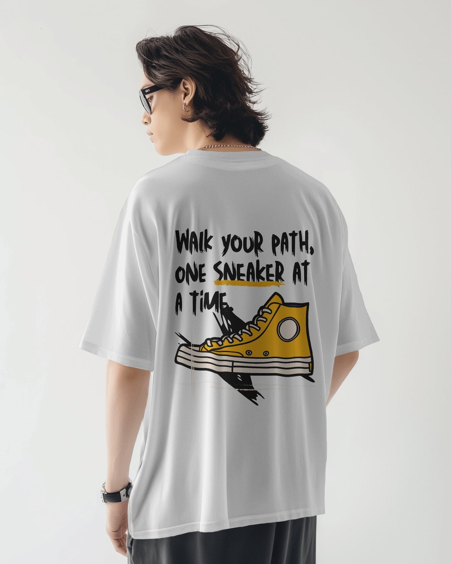 Oversized Men T-Shirts One Sneaker at a Time