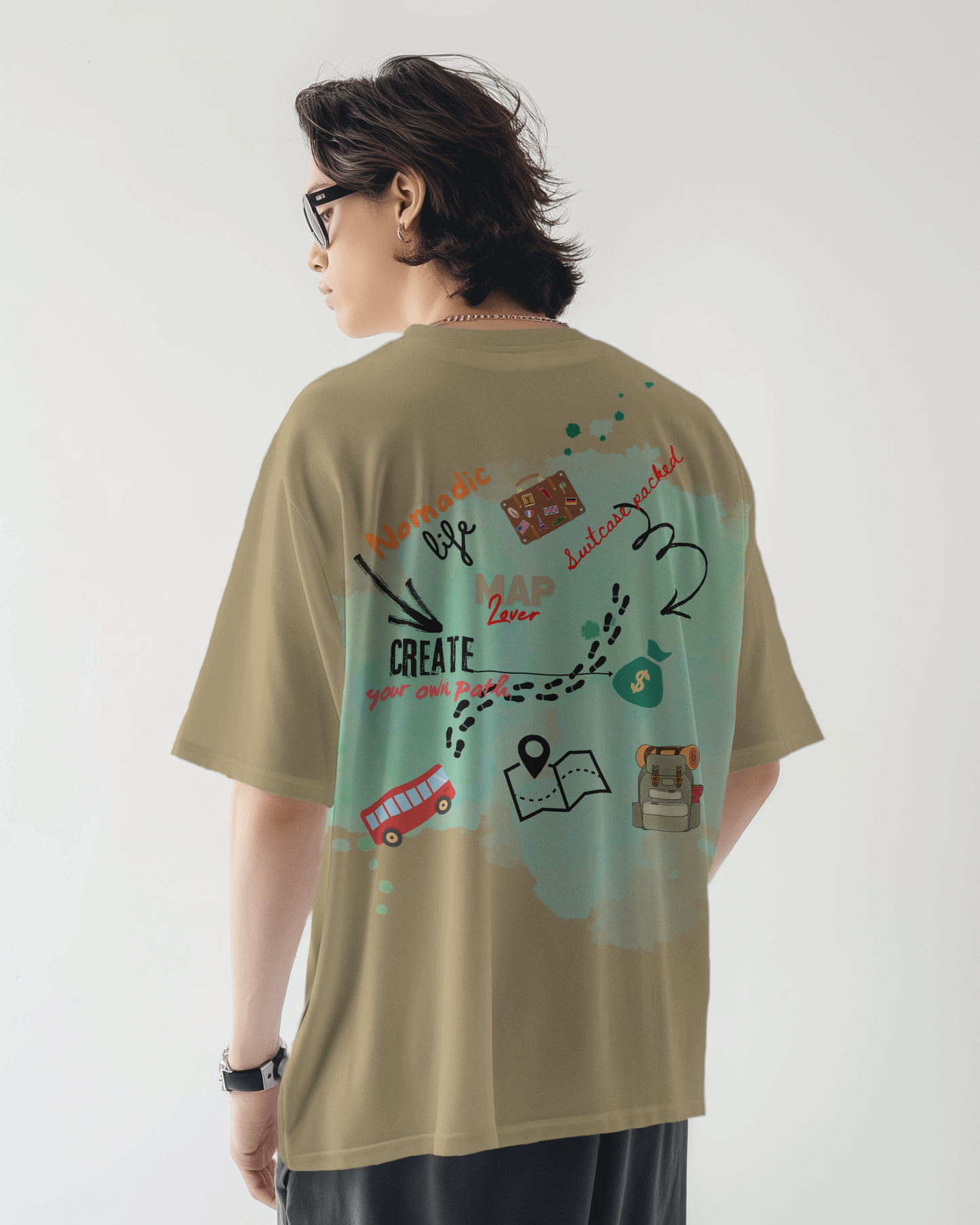 Oversized Men T-Shirts Nomadic Life