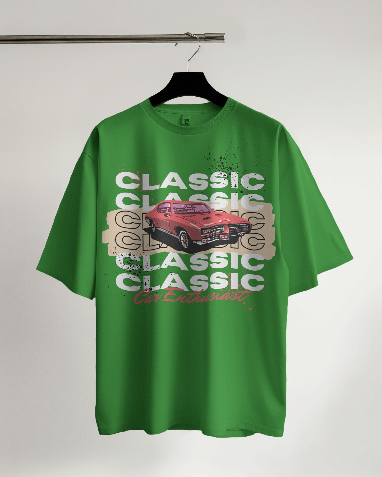 Oversized Men T-Shirts Classic Car Enthusiast