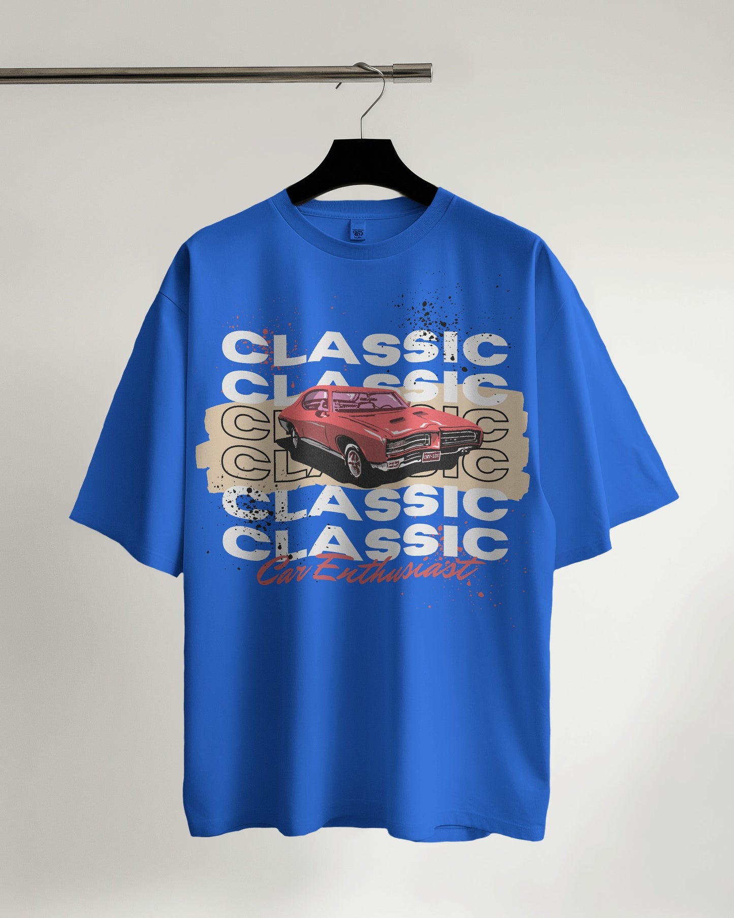 Oversized Men T-Shirts Classic Car Enthusiast