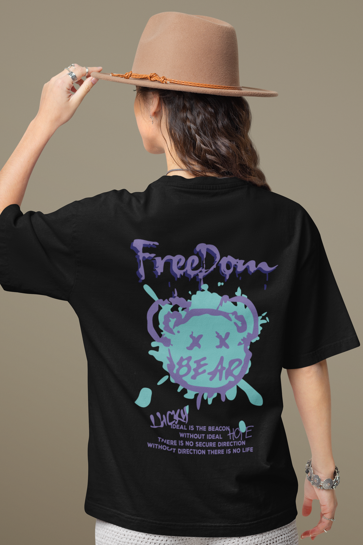 Oversized Female T-Shirts Freedom