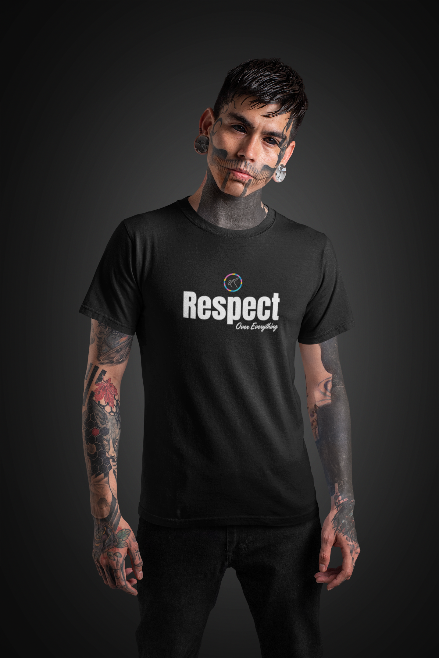 Regular Men T-Shirts Respect Over Everything