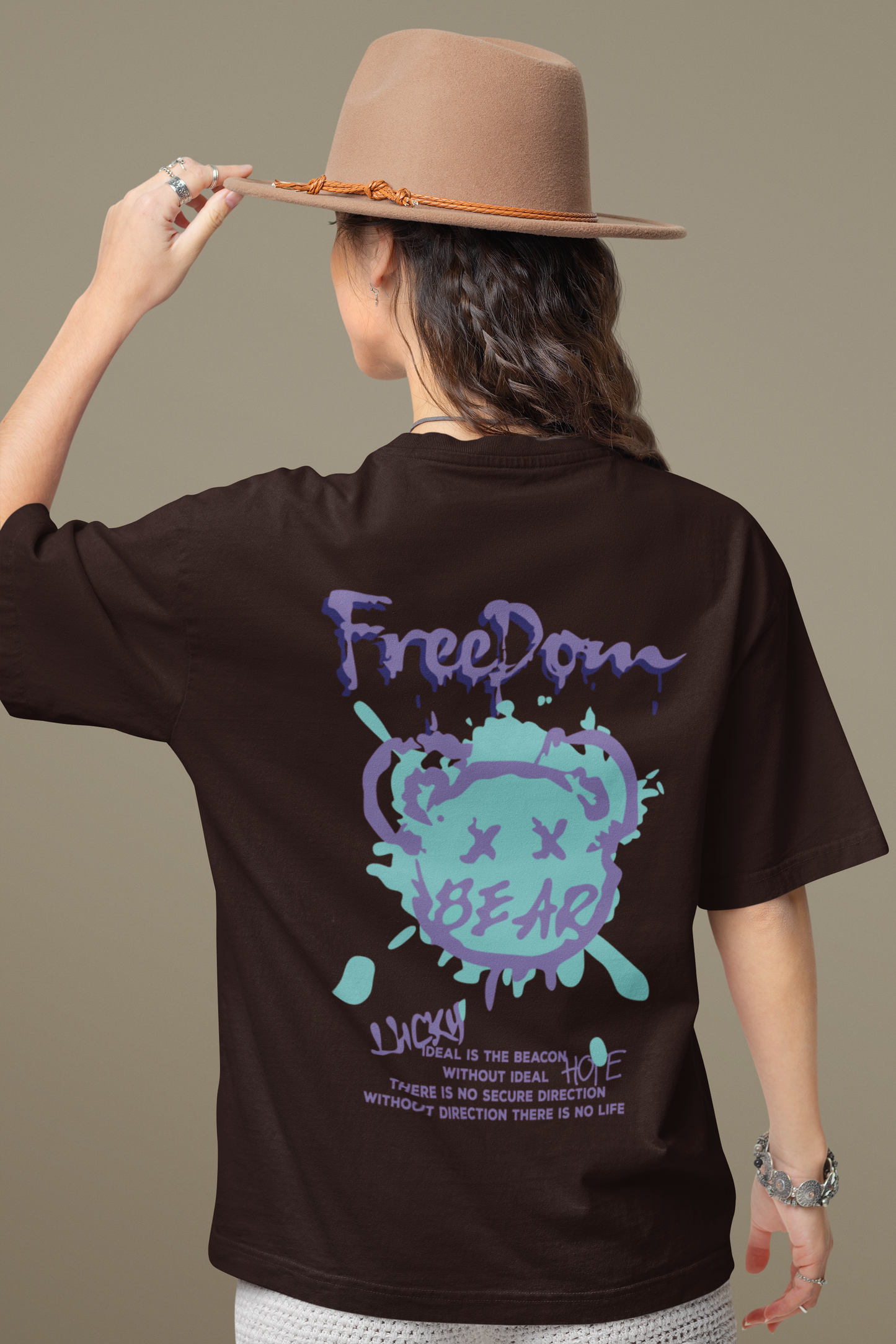 Oversized Female T-Shirts Freedom