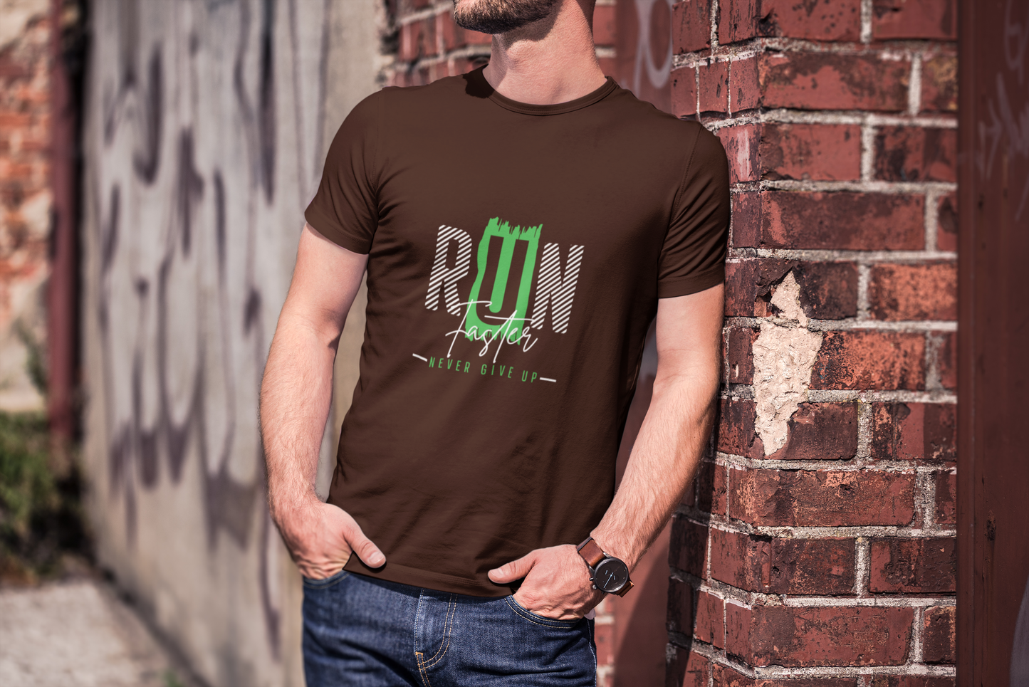 Regular Men T-Shirts Run Faster