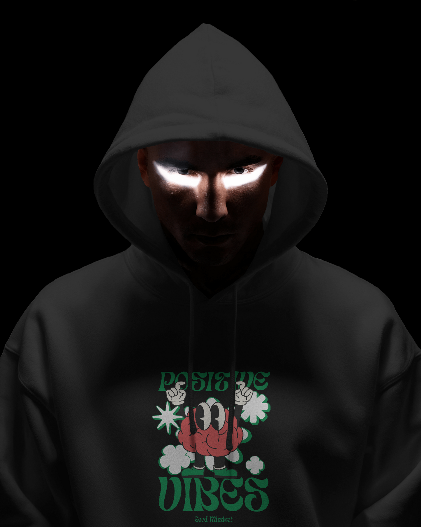 Oversized Hoodie Positive Vibes Good Mindset