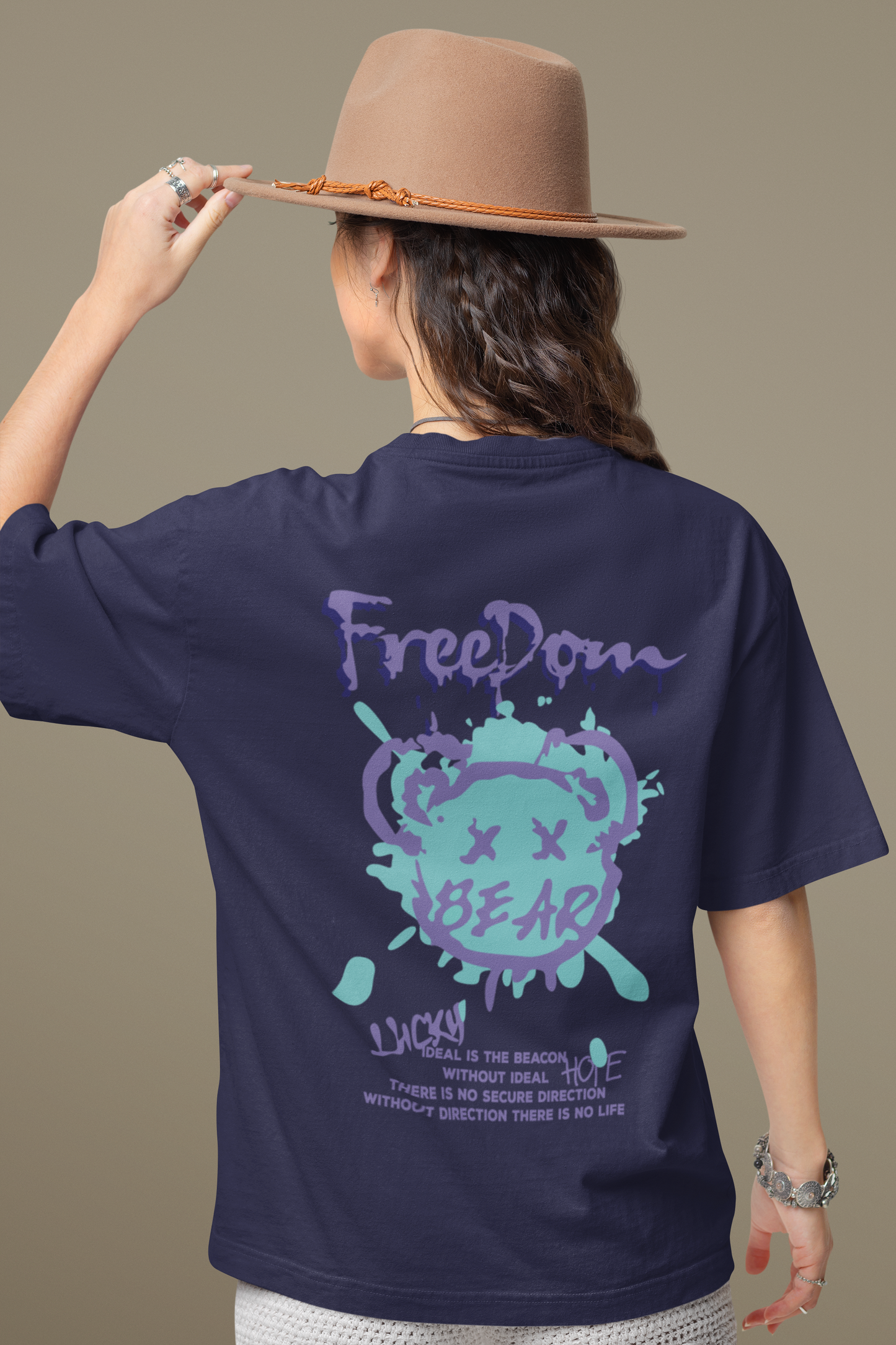 Oversized Female T-Shirts Freedom