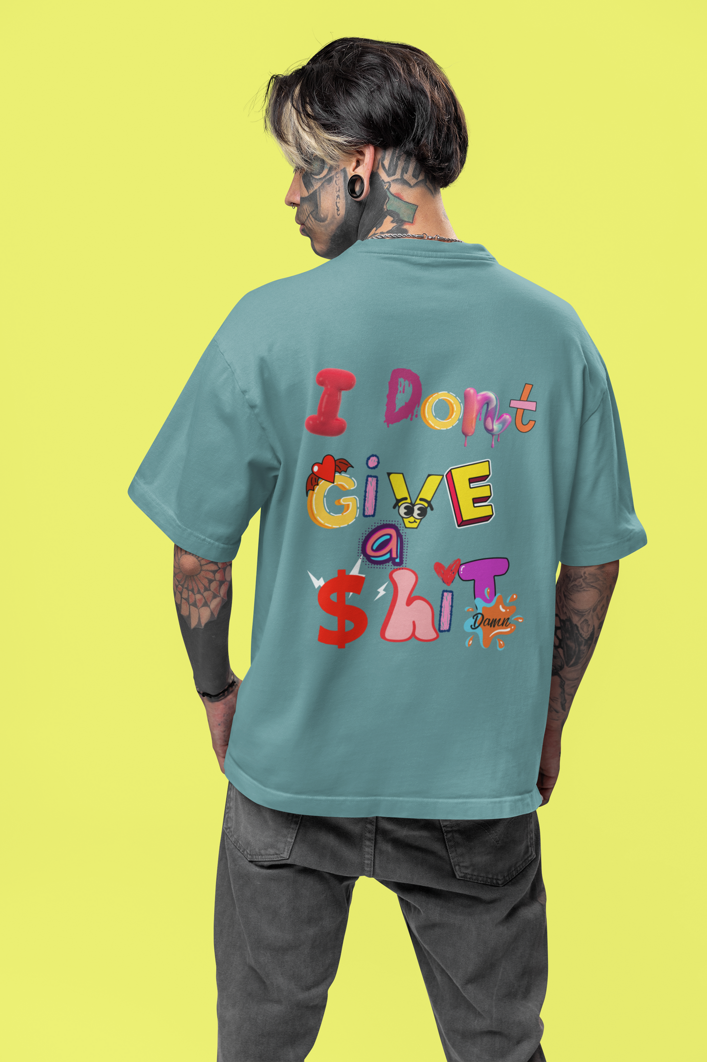 Oversized Men T-Shirts I don't Give a Shit
