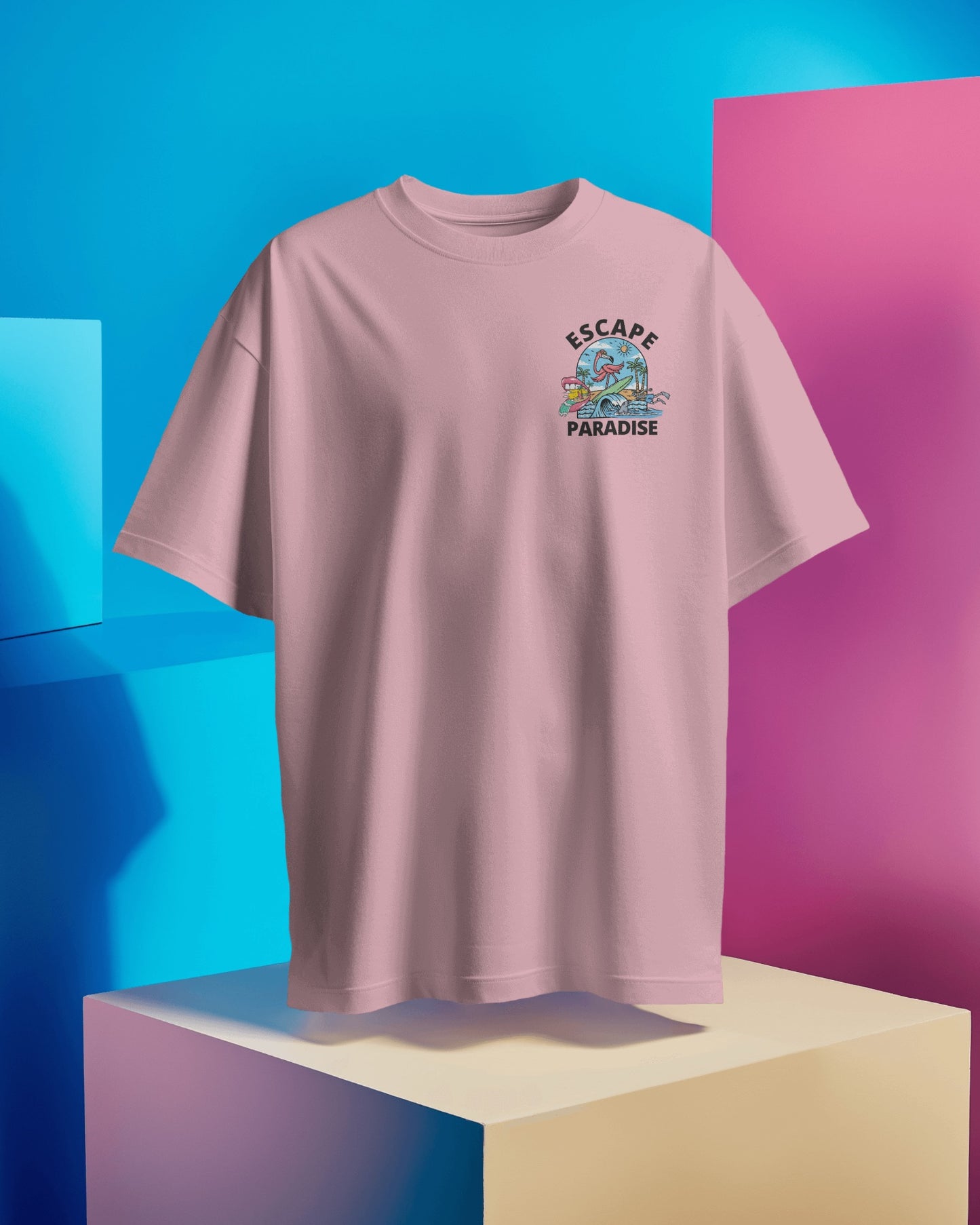Oversized Men T-Shirts Escape Paradise