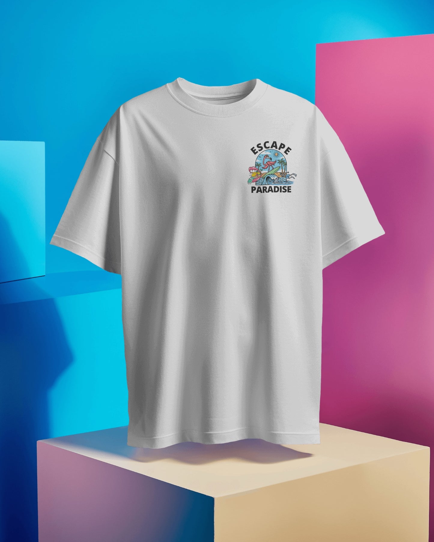 Oversized Men T-Shirts Escape Paradise