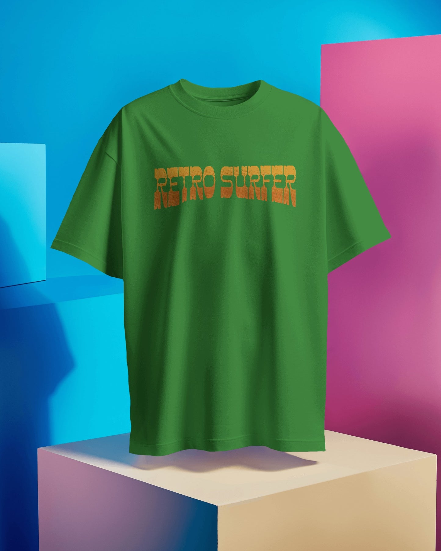 Oversized Men T-Shirts Retro Surfer