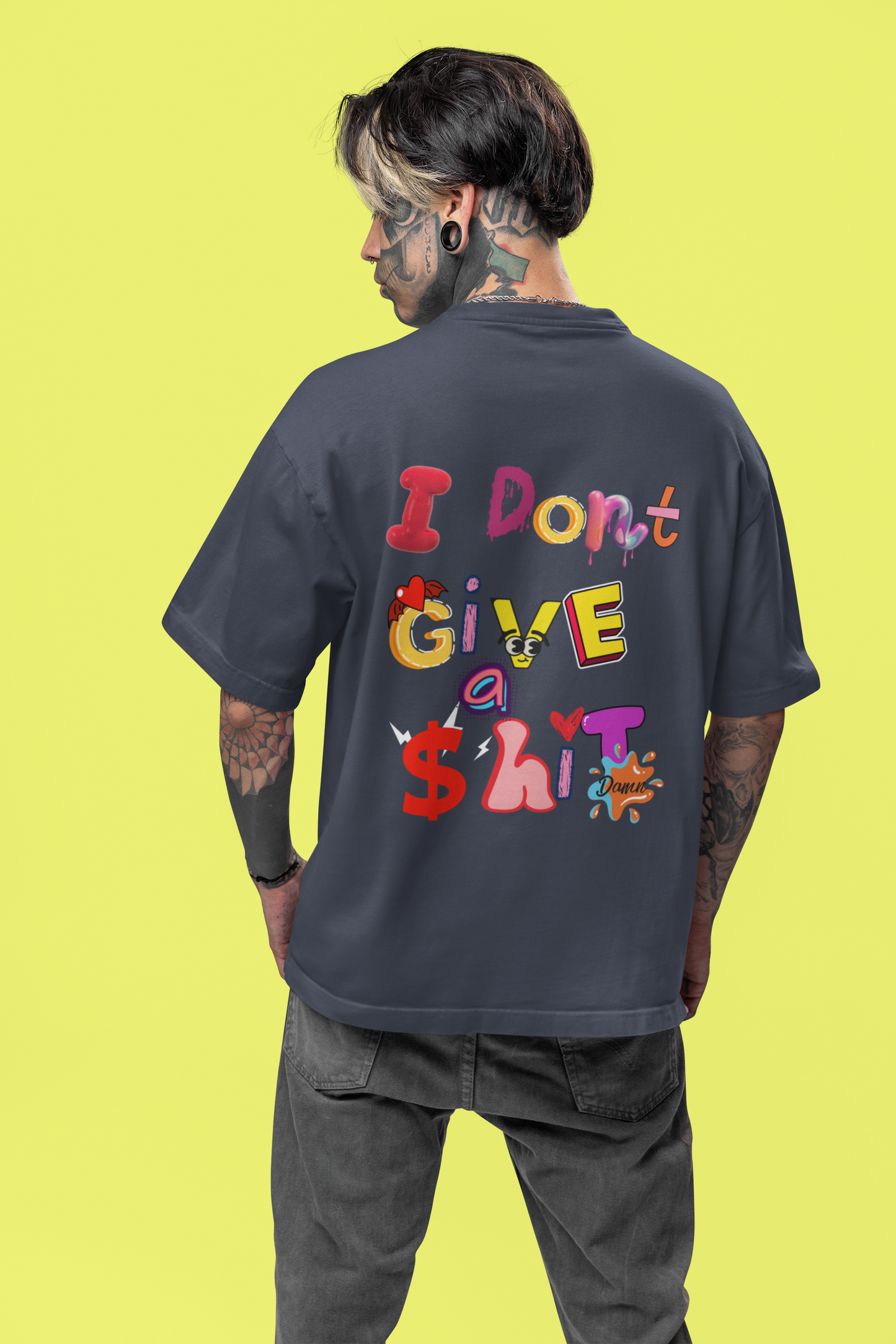 Oversized Men T-Shirts I don't Give a Shit