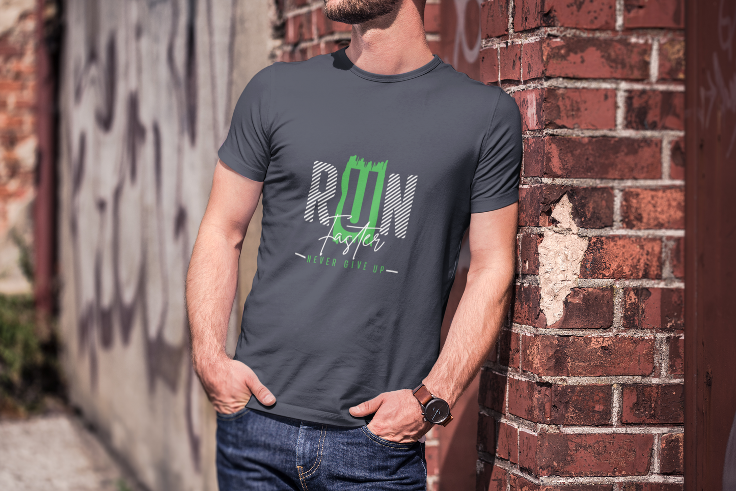 Regular Men T-Shirts Run Faster