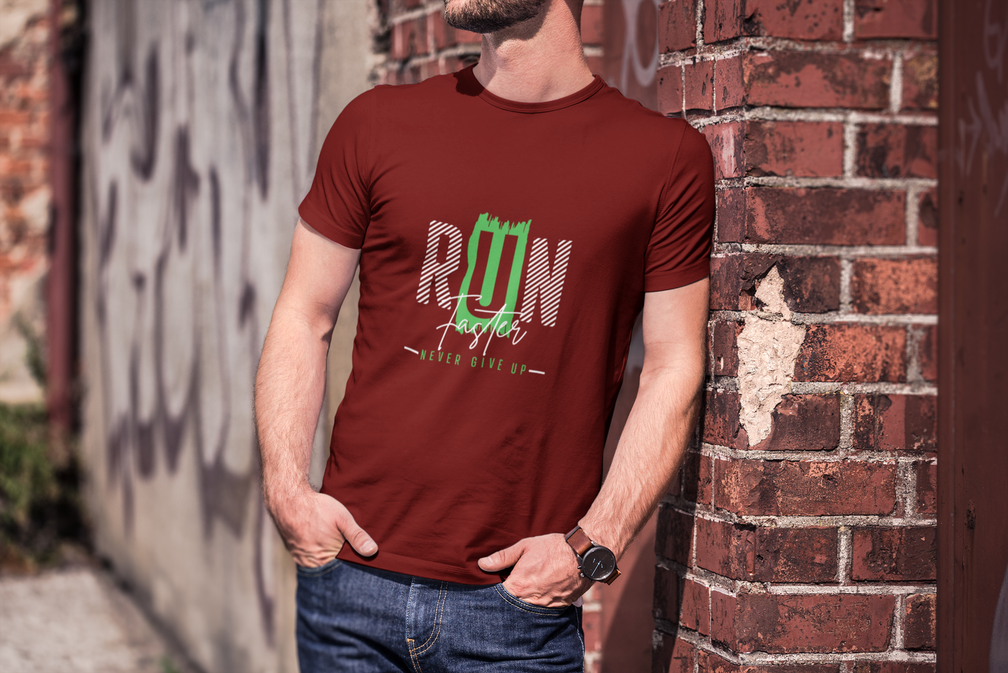 Regular Men T-Shirts Run Faster