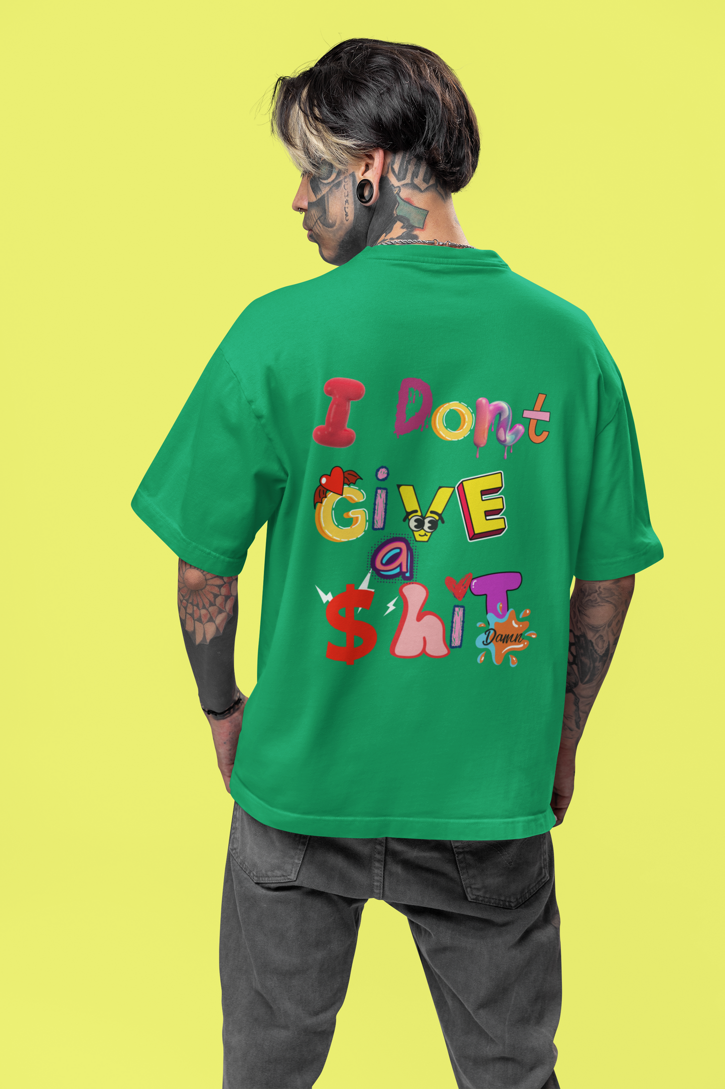 Oversized Men T-Shirts I don't Give a Shit