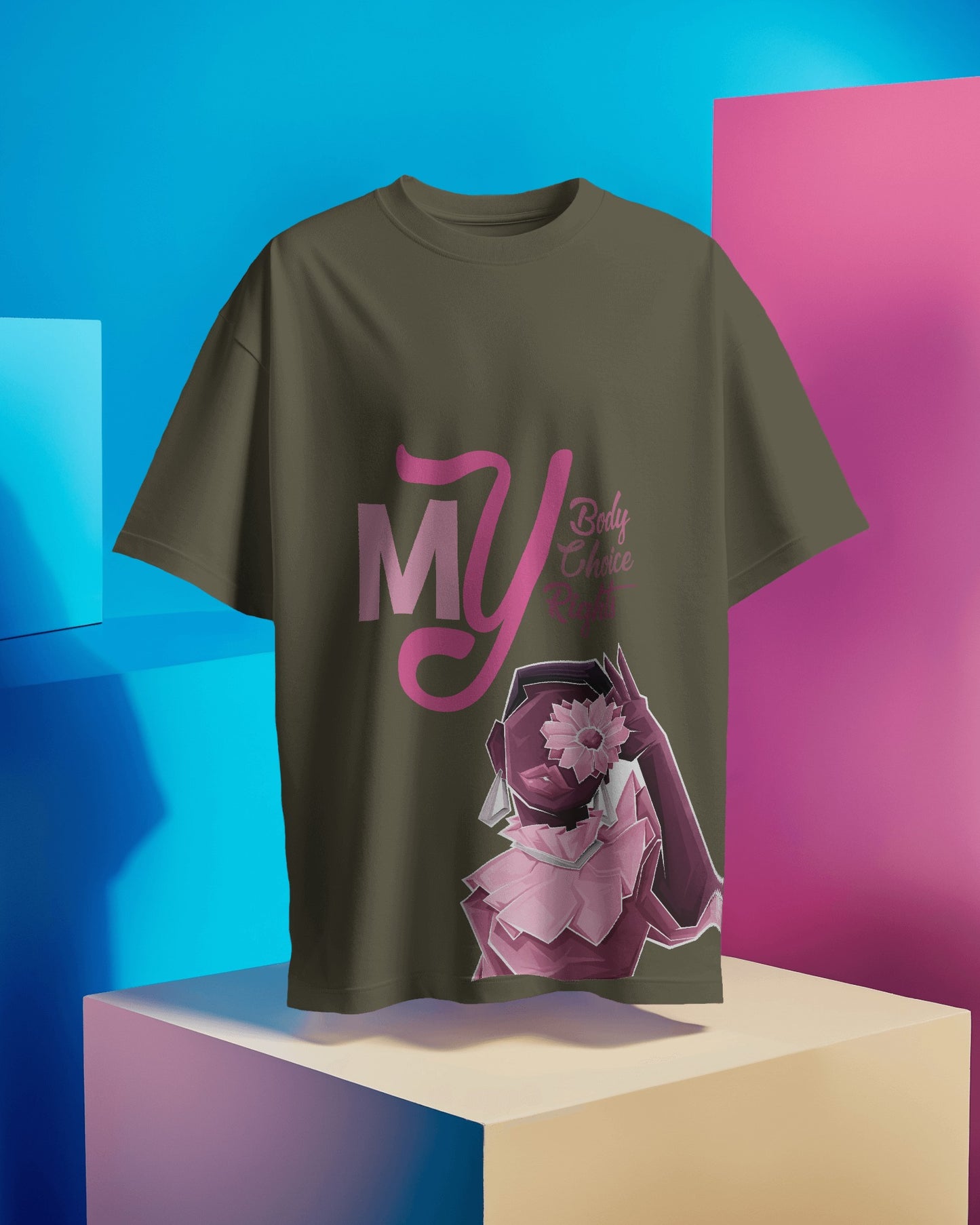 Oversized Women T-Shirts My Body,My Choice,My Rights