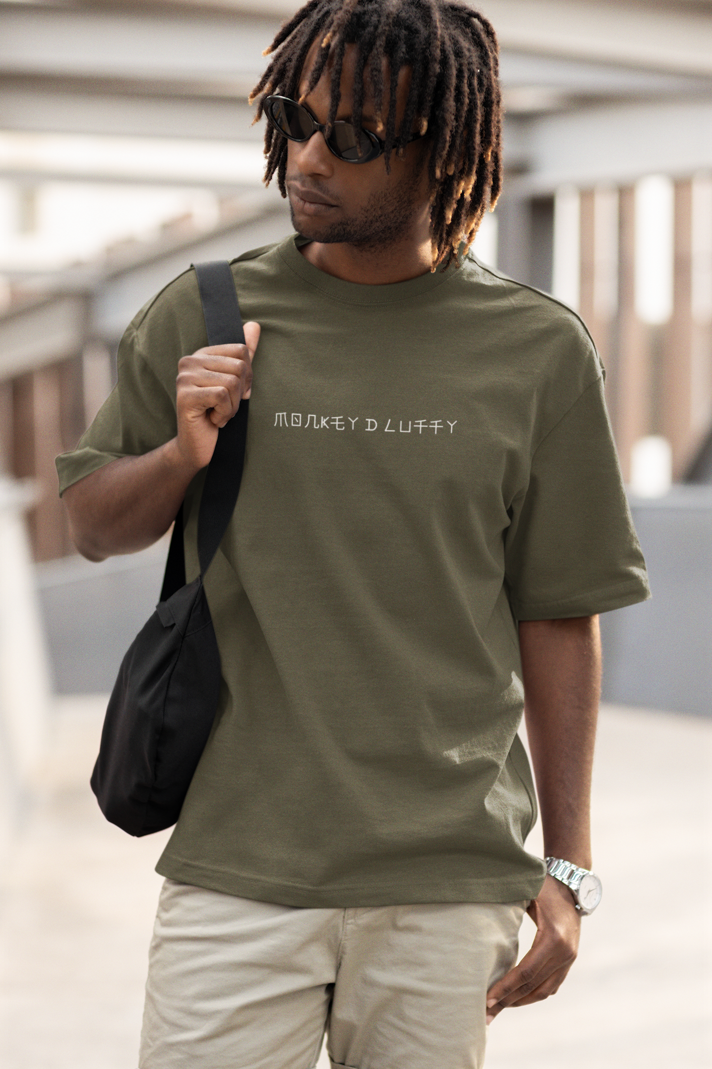 Oversized Men T-Shirts Anime Monkey D