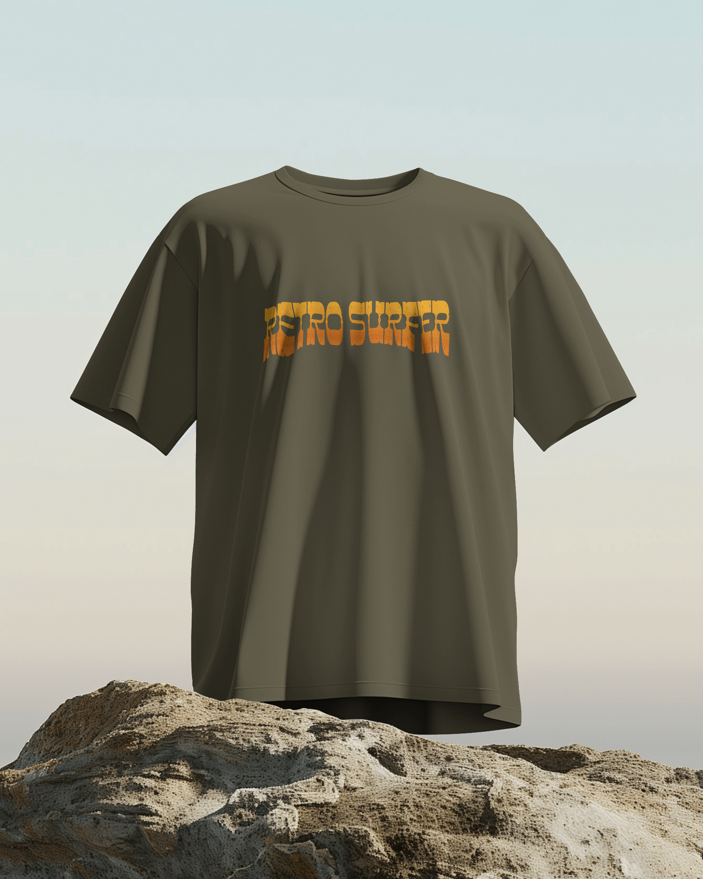 Oversized Men T-Shirts Retro Surfer