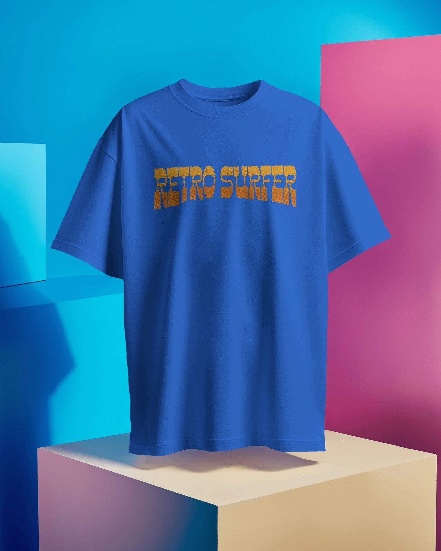 Oversized Men T-Shirts Retro Surfer