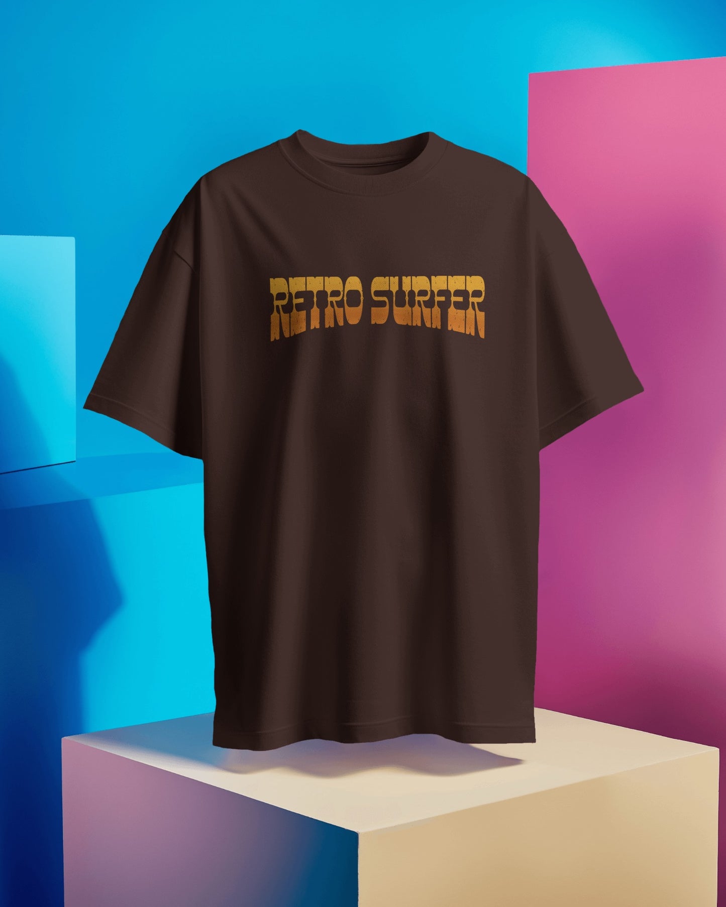 Oversized Men T-Shirts Retro Surfer