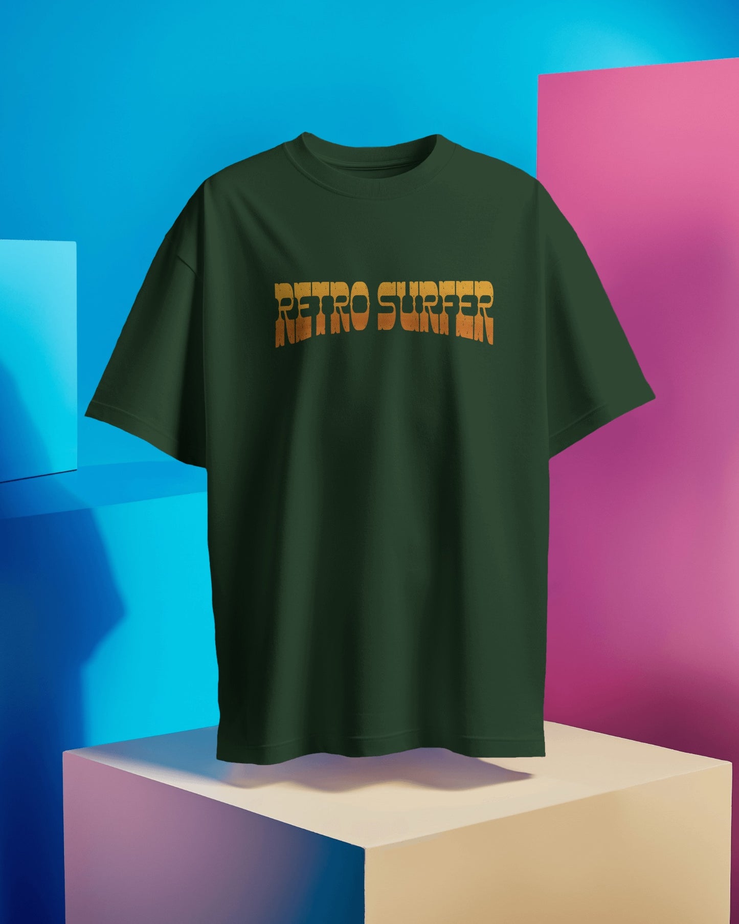 Oversized Men T-Shirts Retro Surfer