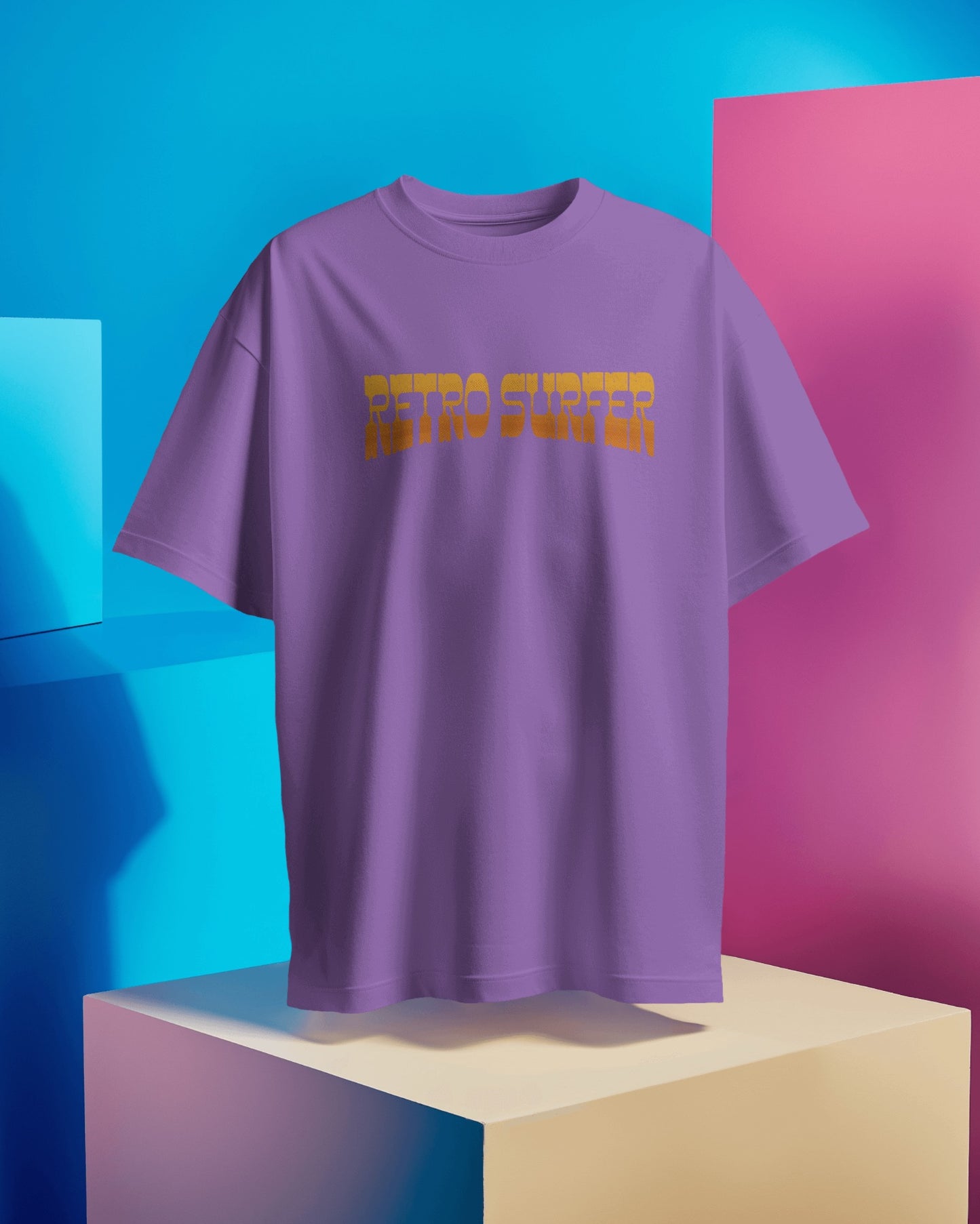 Oversized Men T-Shirts Retro Surfer