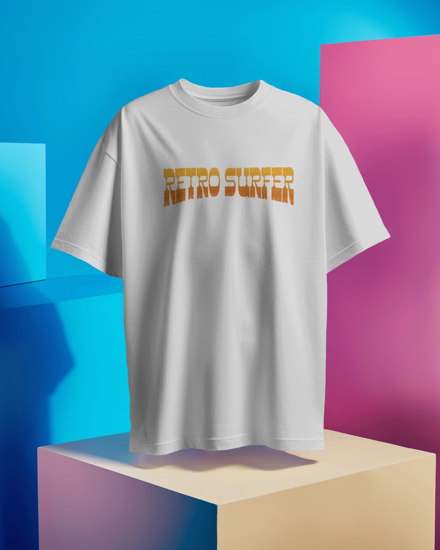 Oversized Men T-Shirts Retro Surfer