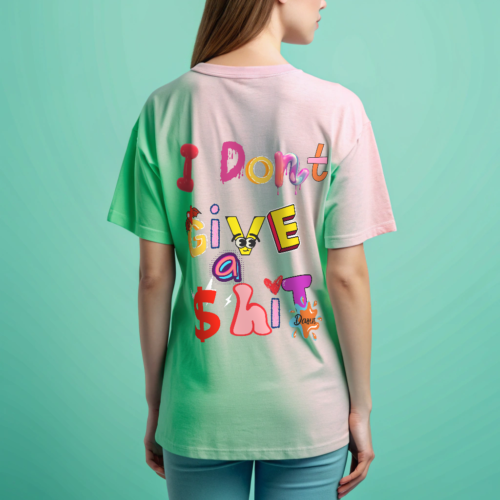 Oversized Men T-Shirts I don't Give a Shit