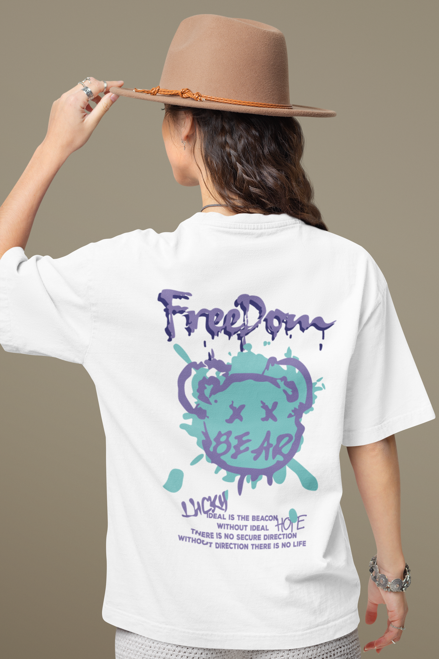 Oversized Female T-Shirts Freedom