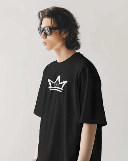 Oversized Men T-Shirts Crown On Stress Gone