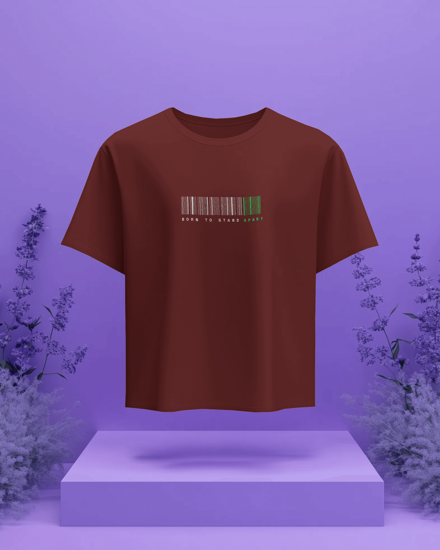 Regular Women T-Shirt Born to Stand Apart Maroon