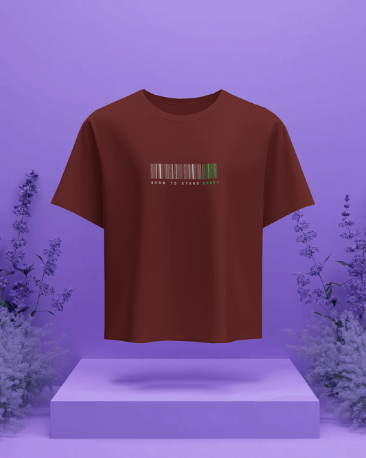 Regular Women T-Shirt Born to Stand Apart Maroon