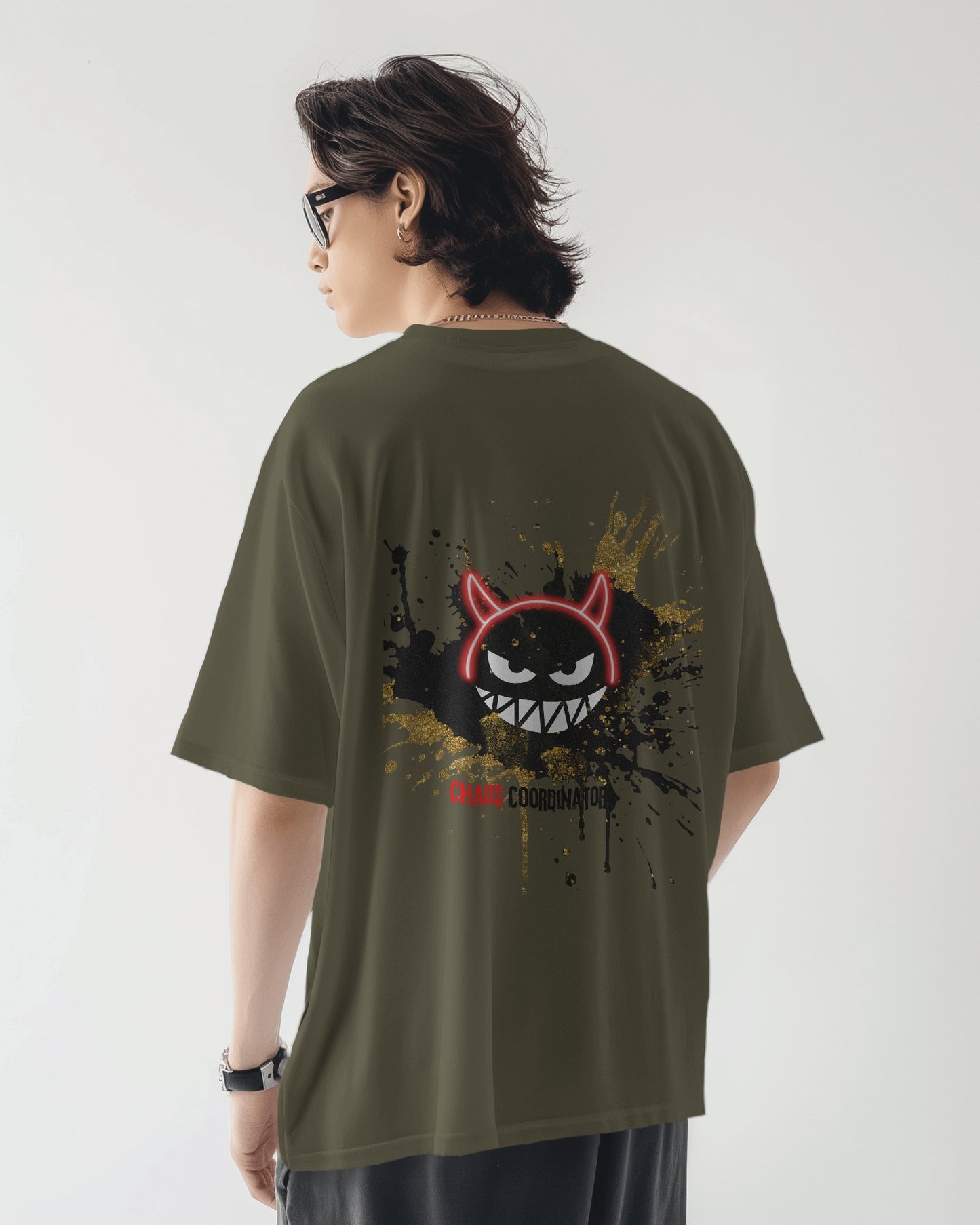 Oversized Men T-Shirts Chaos Coordinator