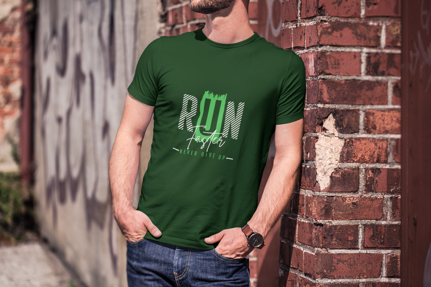Regular Men T-Shirts Run Faster