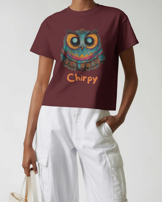 Regular Women T-Shirt Chirpy Maroon