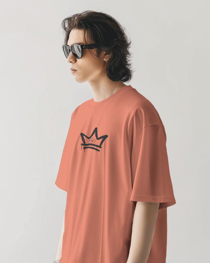 Oversized Men T-Shirts Crown On Stress Gone
