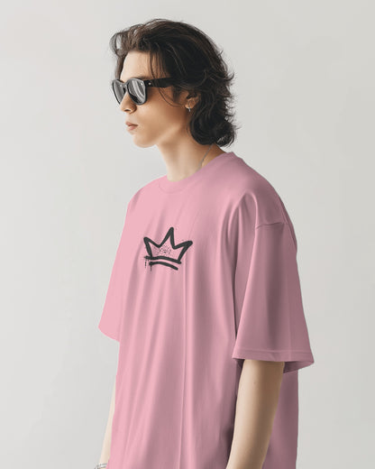 Oversized Men T-Shirts Crown On Stress Gone