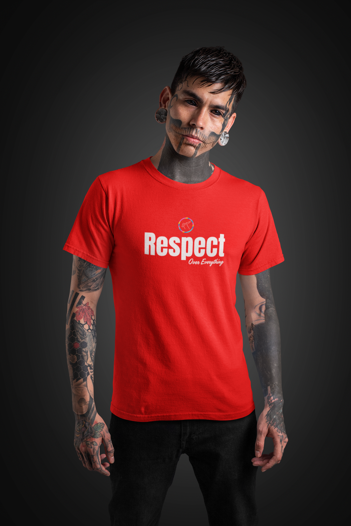 Regular Men T-Shirts Respect Over Everything