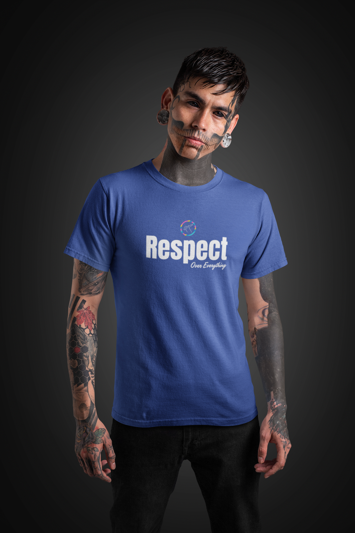 Regular Men T-Shirts Respect Over Everything