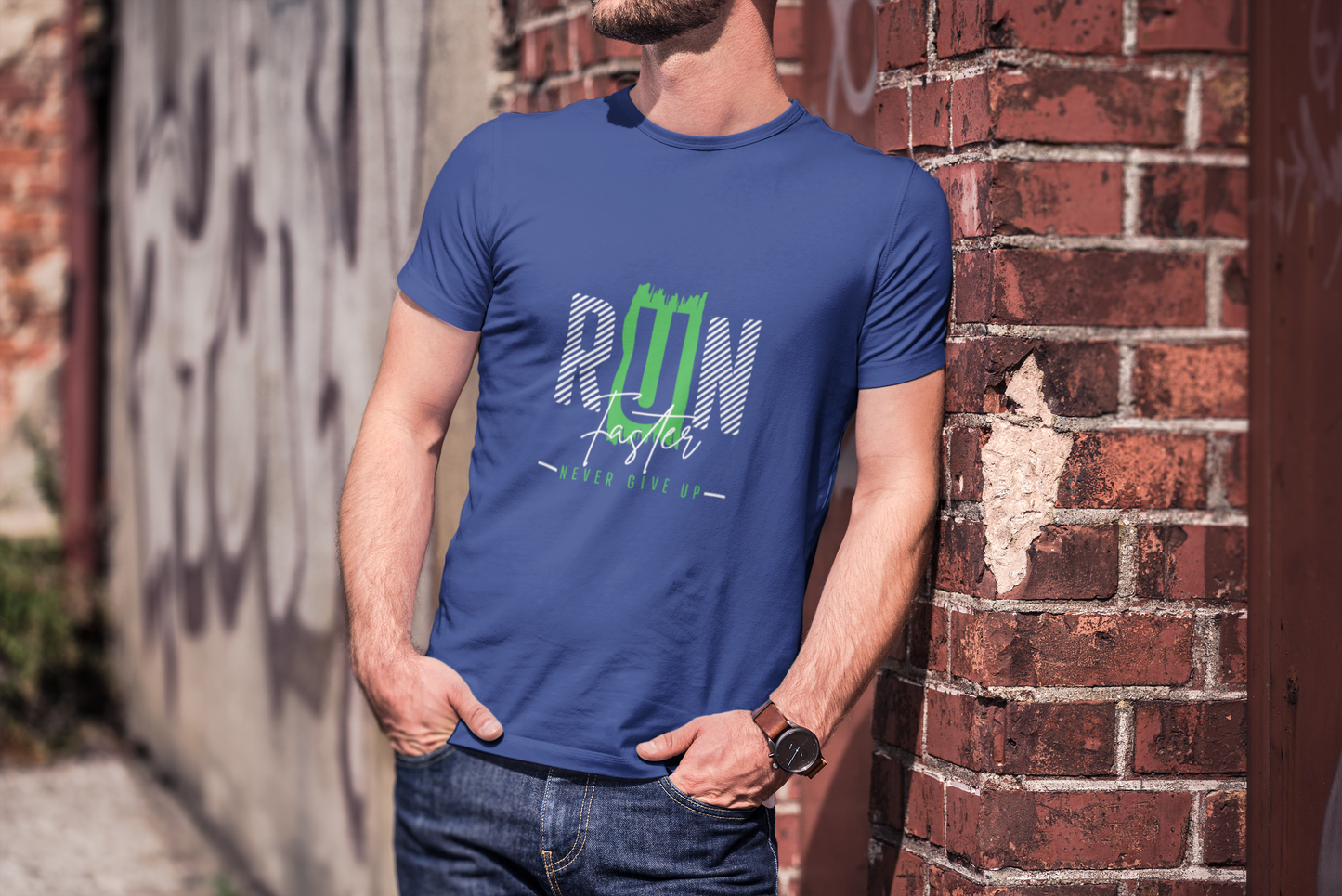 Regular Men T-Shirts Run Faster