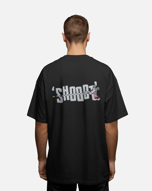 Oversized T-Shirts Shooot Black HD Printing
