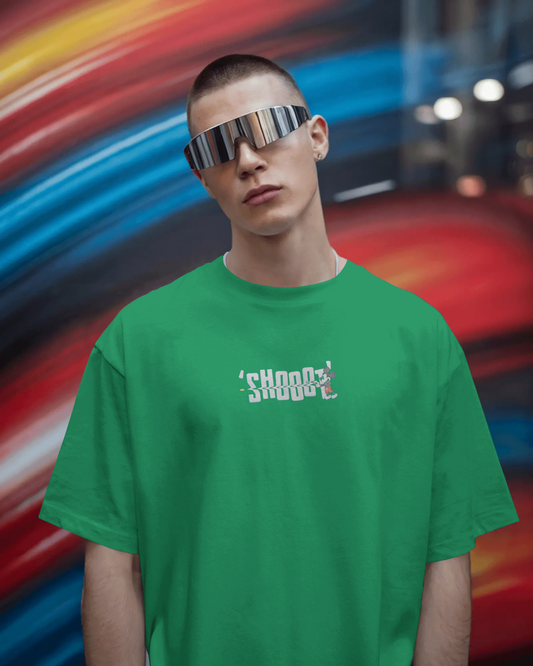 Oversized T-Shirts Shooot Jade Green HD Printing
