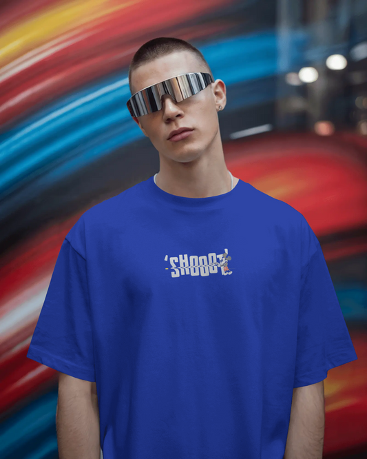 Oversized T-Shirts Shooot Royal Blue HD Printing