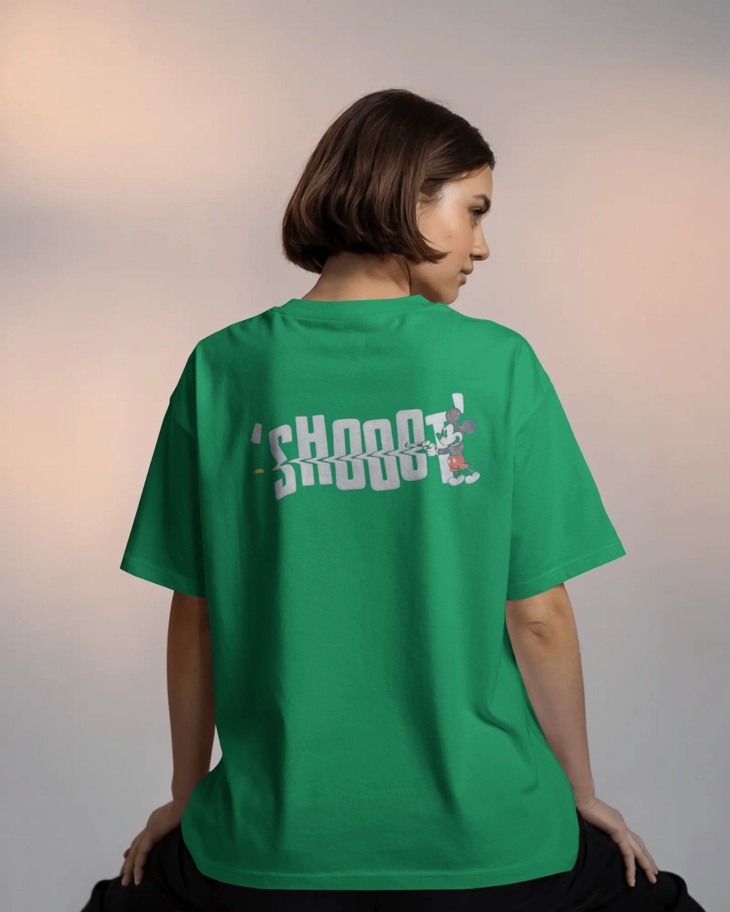 Oversized T-Shirts Shooot Jade Green HD Printing
