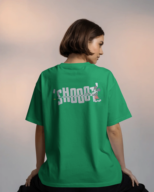 Oversized T-Shirts Shooot Jade Green HD Printing