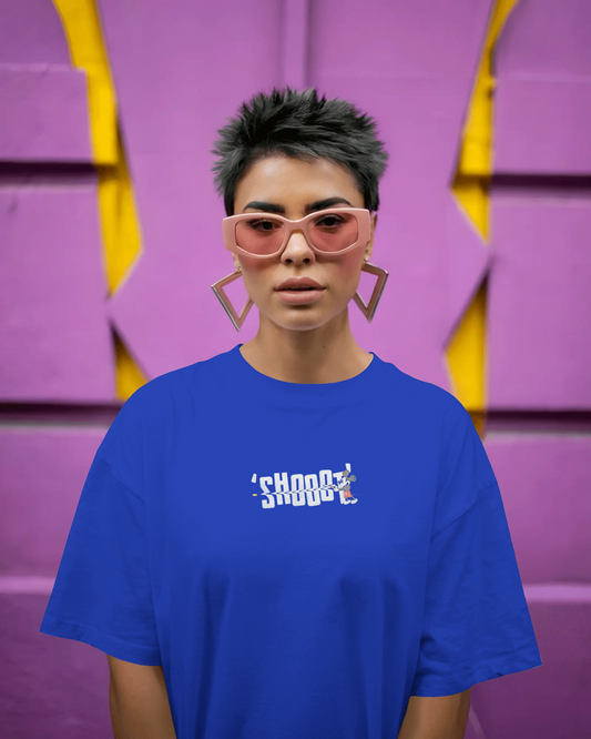 Oversized T-Shirts Shooot Royal Blue HD Printing