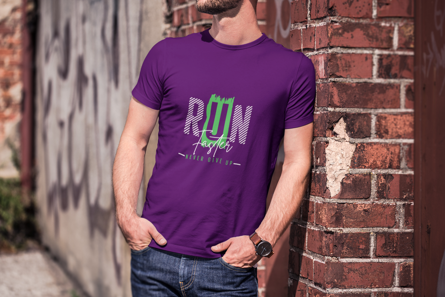 Regular Men T-Shirts Run Faster
